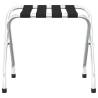 Luggage Rack Black & Silver - Sturdy & Foldable Design