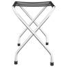 Luggage Rack Black & Silver - Sturdy & Foldable Design