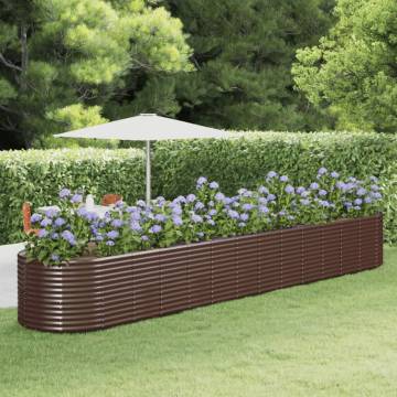 Garden Raised Bed Brown 554x100x68 cm - Sturdy & Weather-Resistant