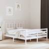 Bed Frame White Solid Wood 160x200 cm Colour white Size 160 x 200 cm 