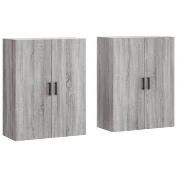 Elegant Grey Sonoma Wall Mounted Cabinets - 2 pcs | HipoMarket