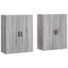 Elegant Grey Sonoma Wall Mounted Cabinets - 2 pcs | HipoMarket