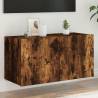 TV Wall Cabinet with LED Lights Smoked Oak 80x35x41 cm Colour smoked oak Size 80 x 35 x 41 cm Quantity in Package 1 