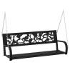 Garden Swing Bench 125cm - Durable Steel & Plastic Black