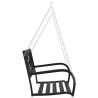 Garden Swing Bench 125cm - Durable Steel & Plastic Black