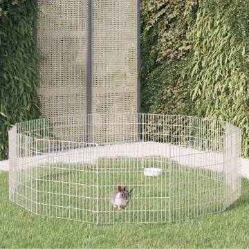 12-Panel Rabbit Cage 54x60 cm | Durable Galvanised Iron