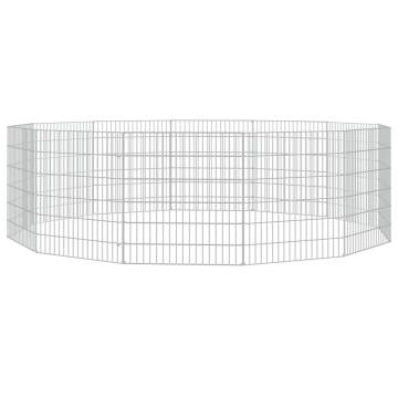 12-Panel Rabbit Cage 54x60 cm | Durable Galvanised Iron