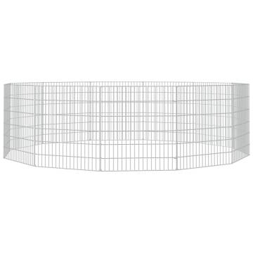 12-Panel Rabbit Cage 54x60 cm | Durable Galvanised Iron