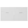 Stylish Sink Cabinet with Built-in Basin - White Engineered Wood