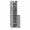 Stylish Highboard in Concrete Grey - 34.5x34x180 cm