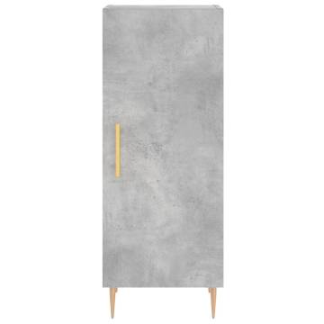 Stylish Highboard in Concrete Grey - 34.5x34x180 cm