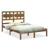 Honey Brown Solid Wood Bed Frame 120x200 cm - Timeless Design