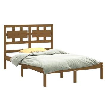 Honey Brown Solid Wood Bed Frame 120x200 cm - Timeless Design