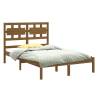 Honey Brown Solid Wood Bed Frame 120x200 cm - Timeless Design