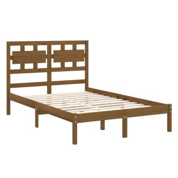 Honey Brown Solid Wood Bed Frame 120x200 cm - Timeless Design