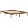 Honey Brown Solid Wood Bed Frame 120x200 cm - Timeless Design