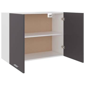 Hanging Cabinet Grey 80x31x60 cm - Optimal Kitchen Storage