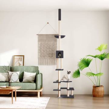 Floor to Ceiling Cat Tree Dark Grey | 268.5-294.5 cm