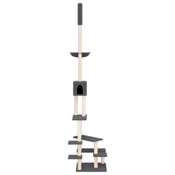 Floor to Ceiling Cat Tree Dark Grey | 268.5-294.5 cm