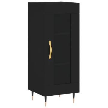 Stylish Highboard Black - Engineered Wood 34.5x34x180 cm