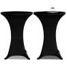 Black Stretch Standing Table Cover Ø80cm - 2 pcs