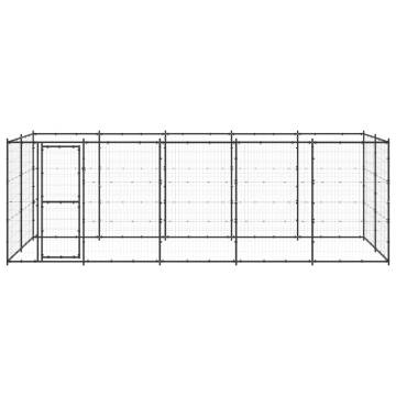 Outdoor Dog Kennel Steel 12.1 m² - Durable & Spacious