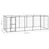 Outdoor Dog Kennel Steel 12.1 m² - Durable & Spacious