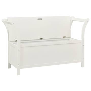 Bench White 107x45x75.5 cm - Solid Wood Fir | HipoMarket UK