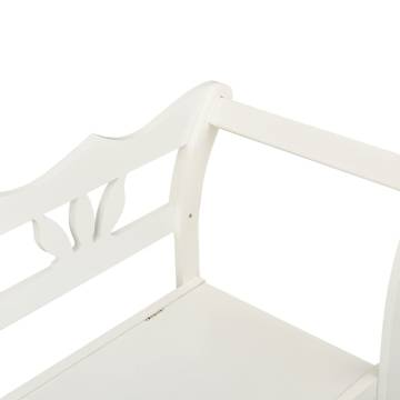 Bench White 107x45x75.5 cm - Solid Wood Fir | HipoMarket UK