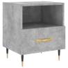 Stylish Concrete Grey Bedside Cabinets - 2 Pcs | HipoMarket