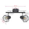 Black Industrial Wire Frame Spot Light with 2 LED Bulbs