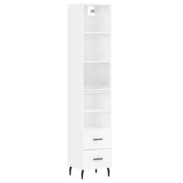 High Gloss White Highboard - Stylish Storage Solution | HipoMarket