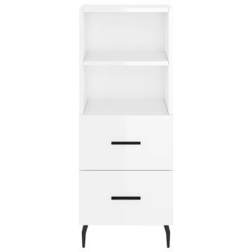 High Gloss White Highboard - Stylish Storage Solution | HipoMarket