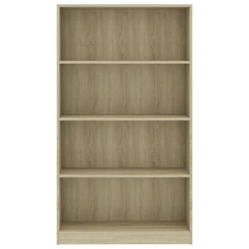 4-Tier Book Cabinet Sonoma Oak | Stylish & Practical Storage