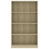 4-Tier Book Cabinet Sonoma Oak | Stylish & Practical Storage