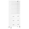 Highboard White 69.5x34x180 cm - Stylish & Durable Storage