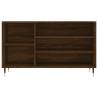 Elegant Brown Oak Shoe Cabinet - 102x36x60 cm