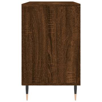 Elegant Brown Oak Shoe Cabinet - 102x36x60 cm