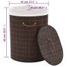 Bamboo Laundry Bin Oval Dark Brown - Stylish & Practical Storage