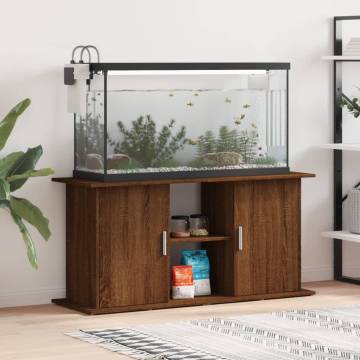 Brown Oak Aquarium Stand - 121x41x58 cm | Durable & Stylish