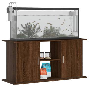 Brown Oak Aquarium Stand - 121x41x58 cm | Durable & Stylish