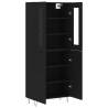 Stylish Highboard Black - 69.5x34x180 cm Engineered Wood