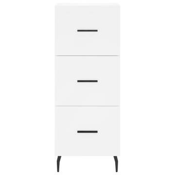 Stylish Highboard White - 34.5x34x180 cm Engineered Wood