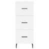 Stylish Highboard White - 34.5x34x180 cm Engineered Wood