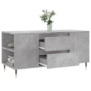 Stylish Concrete Grey Coffee Table - 102x44.5 cm | HipoMarket