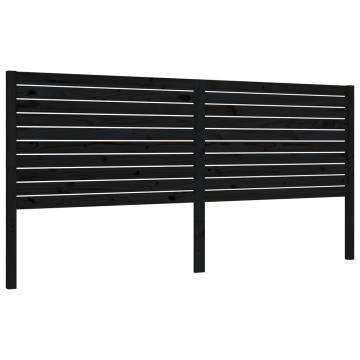 Black Super King Size Bed Frame with Headboard - Solid Wood