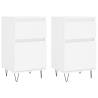 Trendy White Sideboards 2 pcs - 40x35x70 cm Engineered Wood