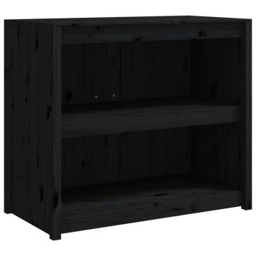 Outdoor Kitchen Cabinets - 3 pcs Black Solid Wood Pine | HipoMarket