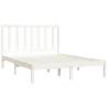 White Solid Wood Pine Bed Frame 160x200 cm | HipoMarket