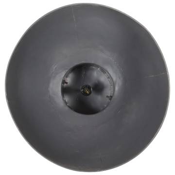 Industrial Hanging Lamp 25W Grey Round Mango Wood - 52cm